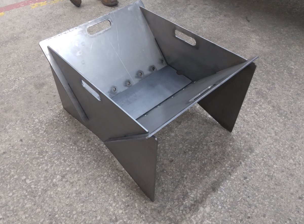 scclab115's tweet photo. Another collaboration project between our AMC &amp; SCC's Welding Department, a super cool fire pit that can be easily assembled and disassembled for cleaning and space saving. No welds, bolts, or screws!  #scc #welding #additivemanufacturing https://t.co/xzIWx3j2Ct
