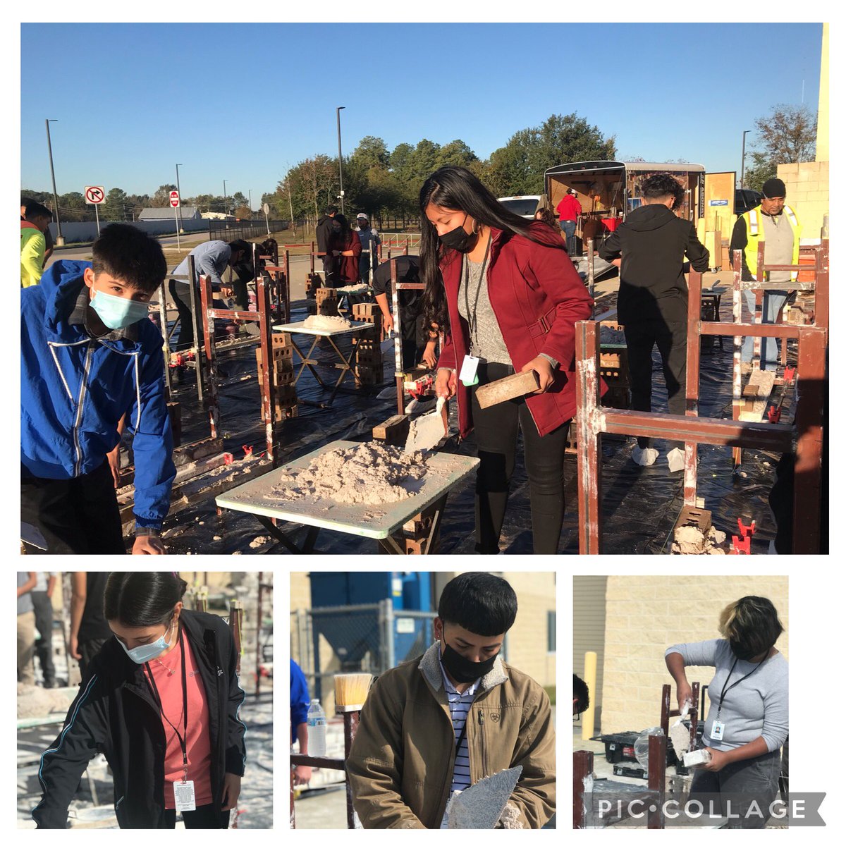 BlansonCTEHS's tweet photo. #MasonryRocks Construction students have been rocking on all week thanks to @TXMasonry #BlansonBold #BlansonGold #BlansonReady  #BlansonProud  #MakeItMatterMakeItHappen @BenIbarraCTE  @AldineISD @AldineCTE @BlansonCTE_LMC @OOT_AldineISD @CTEHS_Seniors https://t.co/mVSVBze1lr