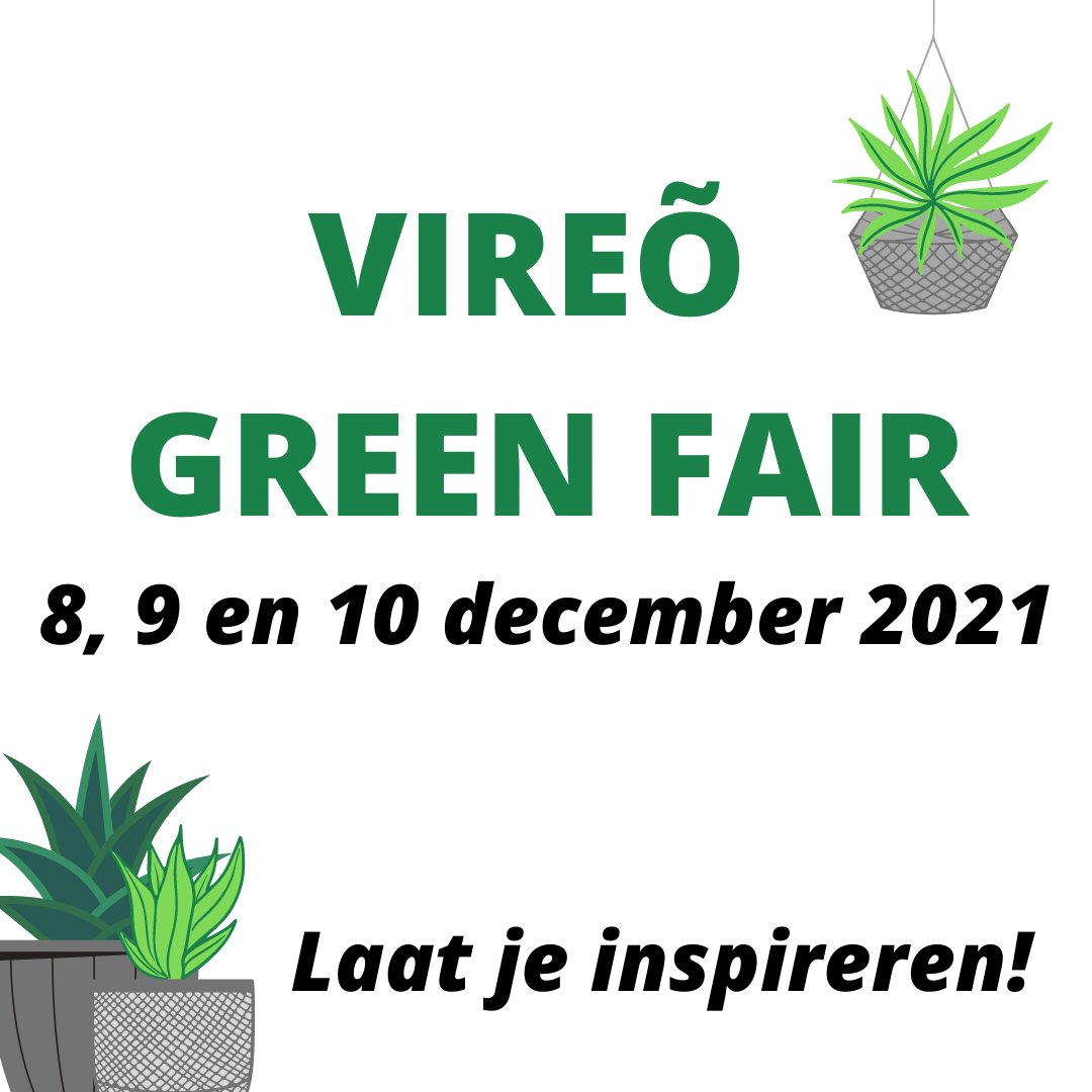 Ben jij op zoek naar de mooiste groene planten, bijzondere noviteiten en opvallende concepten? Laat je inspireren op de Vireõ Green Fair met 20 topkwekers! Meer info over een afspraak maken en deelnemende kwekers vind je op bit.ly/2Z9ieSw. Hopelijk tot dan!
