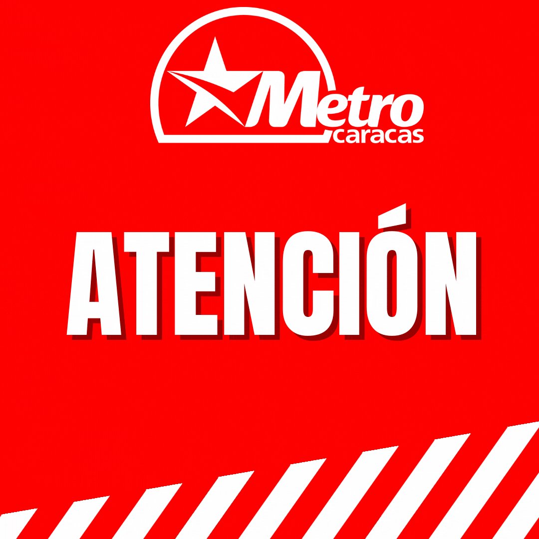 #ATENCIÓN 🔴 Se informa a nuestros usuarios que debido a un tren con disyunción estamos prestando servicio comercial de #Propatria a #Hoyada y de #PaloVerde a #PlazaVenezuela con Vía Única Temporal entre #Hoyada #PlazaVenezuela por vía 1, personal de mantenimiento en el sitio