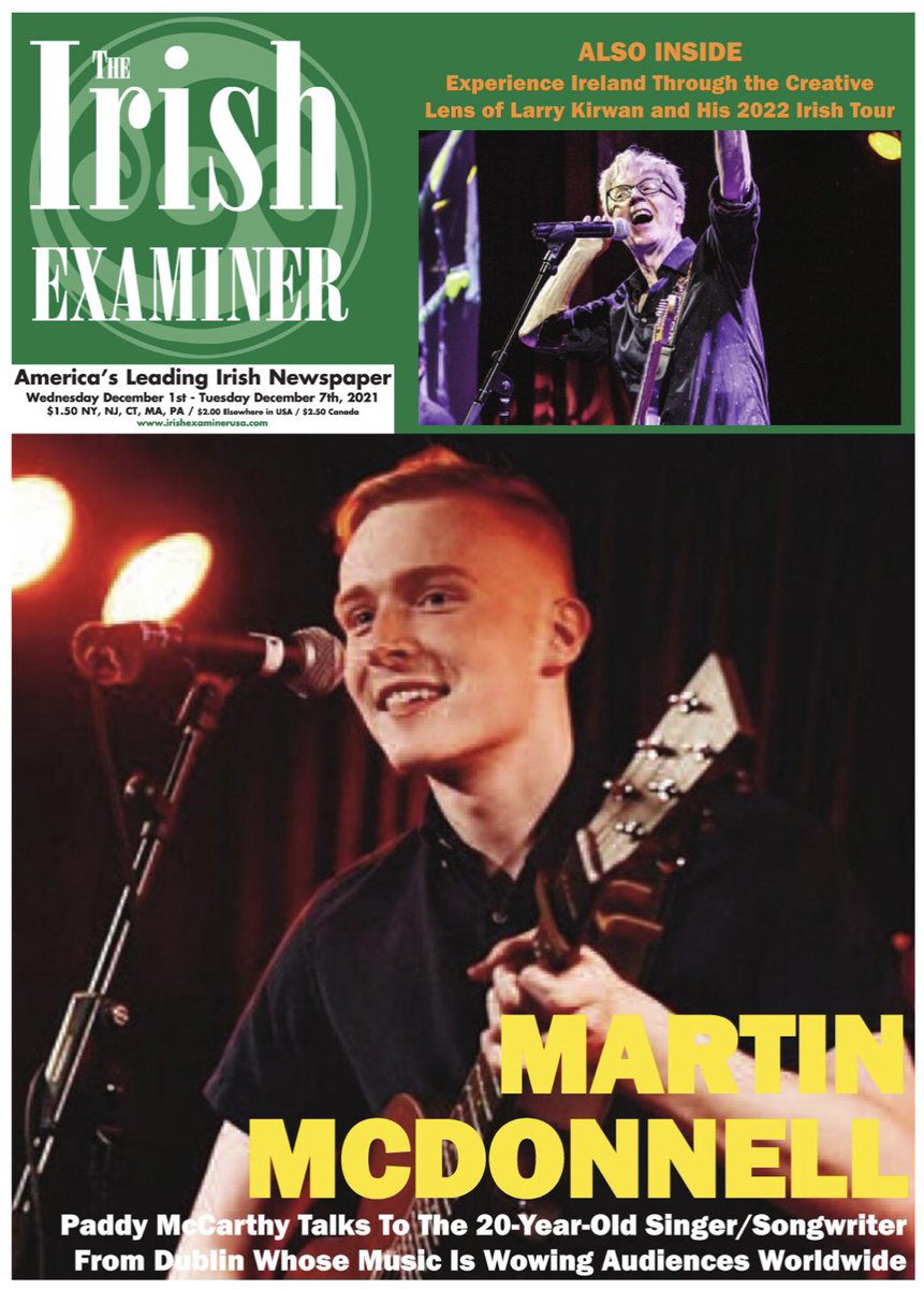 Thrilled to be on the Cover of the Irish Examiner USA 🇺🇸 

#live #orginal #songwriting #music #musician #sing #singing #guitar #song #cover #singer #songwriter