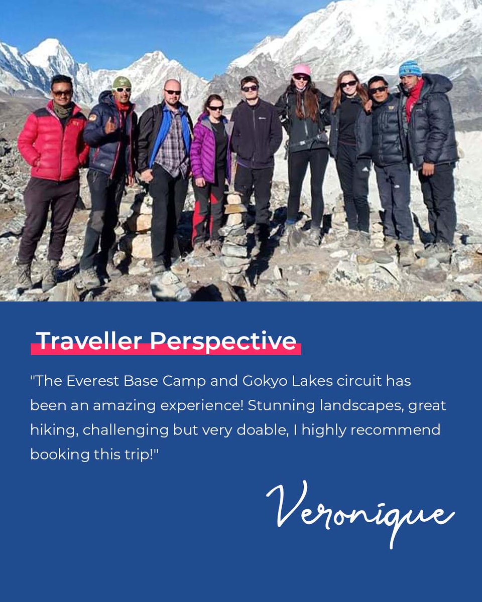 Intrepid_Travel's tweet photo. #IntrepidTourReviews ๐ณ๐ต
We're back in Nepal!
On Everest Base Camp & Gokyo Lakes Trek (Nov 6th, 2021), Intrepid leader Dinesh shared his excitement to finally trek the Himalayas he knows and loves with travellers again after almost a year and a half. ๐๏ธ https://t.co/GdlXWBoA0f