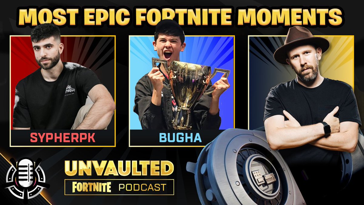 UnvaultedPod's tweet photo. BUGHA &amp; SYPHERPK are two of the most requested people for us to interview on the Unvaulted Podcast. Lucky for you, we've got both of them on the same pod @ 3:00pm PT! Hopefully you've got some downtime.

Premiering: https://t.co/YRQ1hFPOCJ
Listen Anytime: https://t.co/QMjFylhhR2 https://t.co/IX1CLofas3