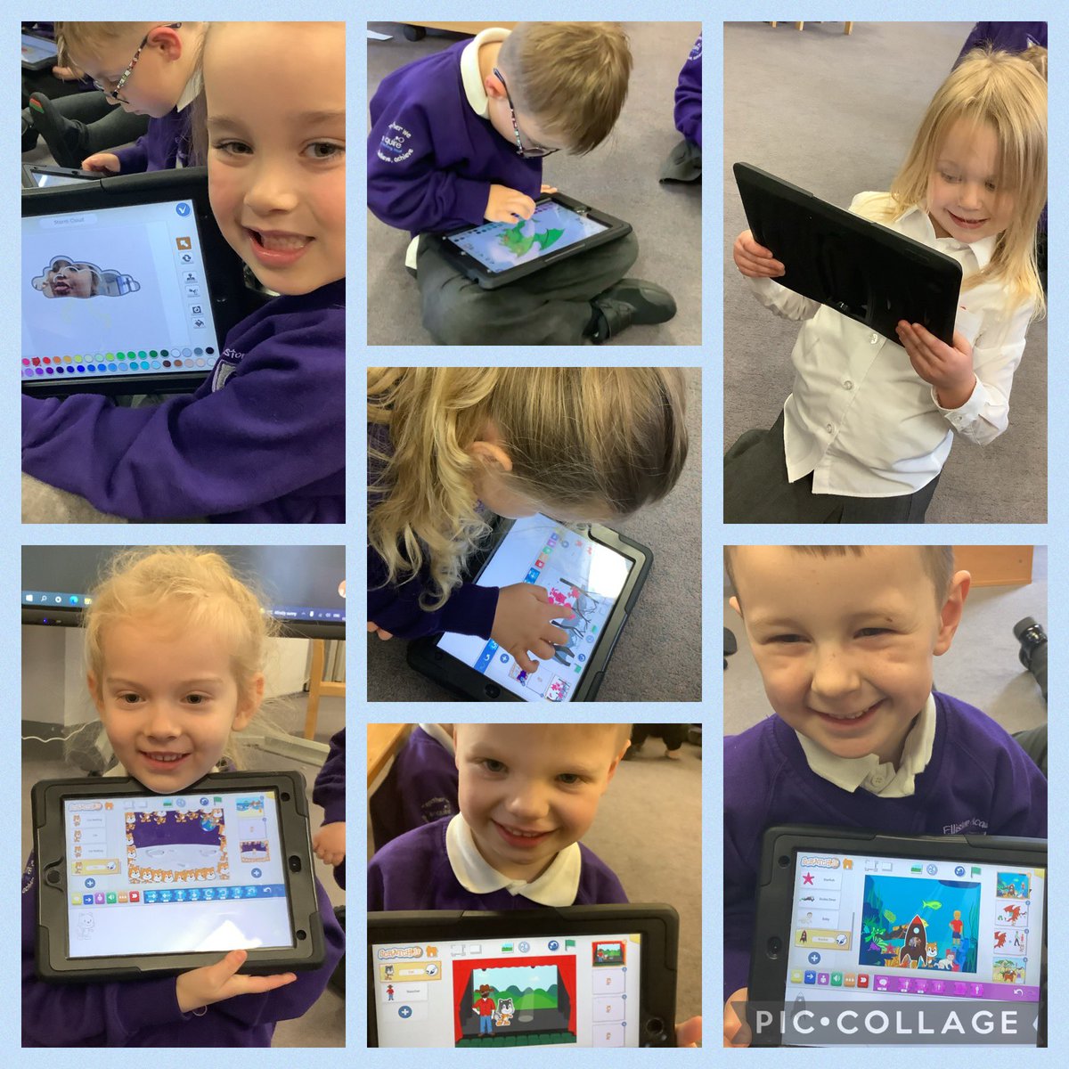 EllistonFT's tweet photo. Children in FS2 enjoyed exploring coding programme Scratch during ICT today, particularly editing their sprite to include a photo of themselves! #EllistonICT @TechElliston https://t.co/nX80XIkrVn