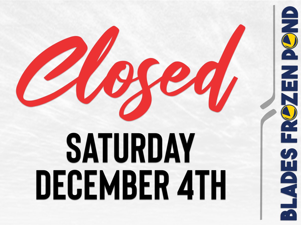 The Frozen Pond will be closed this Saturday due to an event. 

Online ordering will still be available! 🛍