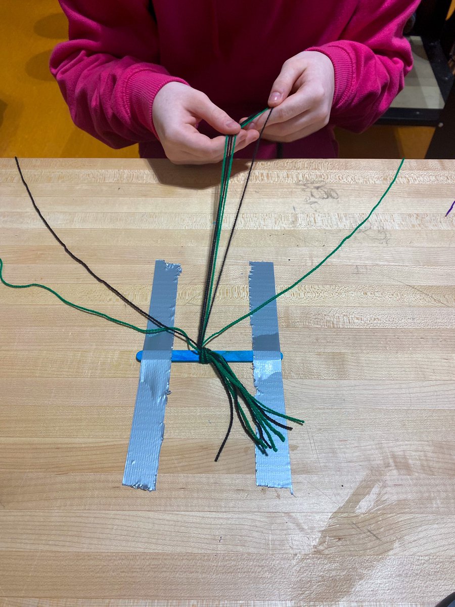 Thank you <a href="/QuesnelleRuth/">Ruth Quesnelle</a> for teaching the <a href="/GBDBears/">Georgian Bay District Secondary School</a> NAC class how to finger weave today! <a href="/FNMI_SCDSB/">SCDSB_IndigenousEd</a> <a href="/SCDSB_Schools/">Simcoe County District School Board</a>