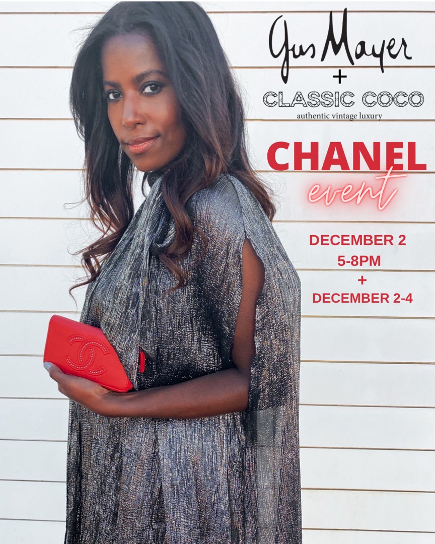 classic_coco's tweet photo. A *gift* should be two things: classy and fabulous🎁 Shop Coco Chanel-approved gifts at our Chanel event with Chanel experts at our special event December 2nd from 5-8pm and enjoy the trunk show through December 4 #vintagechanel
https://t.co/e4gM1wlccQ https://t.co/ix5Ld3pp9Q