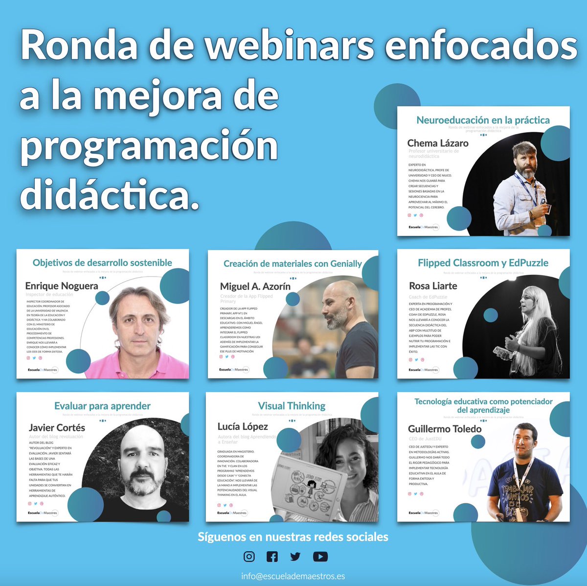 EscuelaDeMstrxs's tweet photo. ¡Ojo! Mirad lo que os hemos preparado 🤩. Hemos juntado a nuestros amigos y referentes para daros un empujón a esa programación didáctica y que puedas marcar la diferencia en la fase de oposición y, por supuesto, dentro de tu aula 🧑‍🏫👨🏽‍🏫🤓🔝 https://t.co/qq44WgdBTs