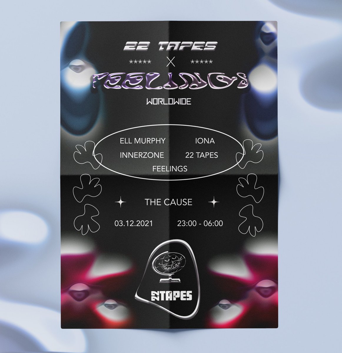 22Tapes's tweet photo. Full lineup for The Theatre room at The Cause tomorrow, alongside Feelings 🎄 https://t.co/Ya5YlOG1AF