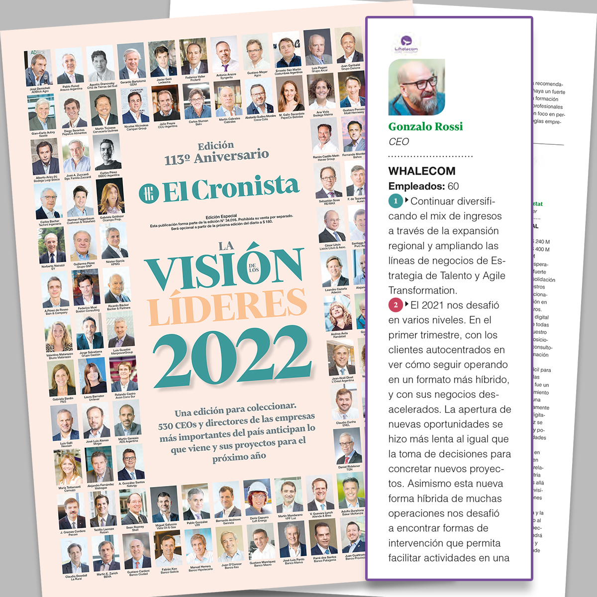 whalecomnet's tweet photo. #EnLosMedios 🗞 Planes a #futuro y balance del año que paso por @Gonzalo_Rossi en esta edición de "La visión de los líderes", del  @Cronistacom. ¡Enterate acá! 👇🏻 #ADNWhalecom #Liderazgo #Change #VolverAVernos https://t.co/fS9ljo51PG