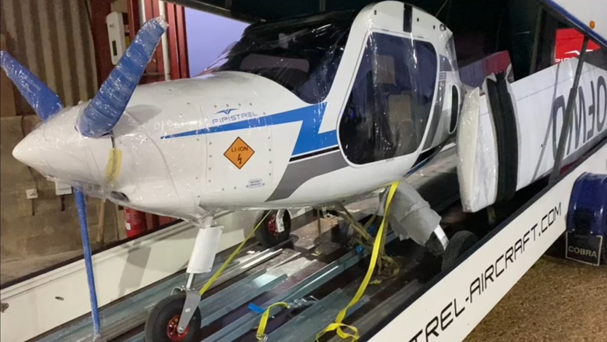 NebOair's tweet photo. G-OFWD is the 6th, and latest aptly name Velis Electro to arrive  at @NebOair headquarters.
With the first flying school starting to Fly Electric next week, and articles in many leading newspapers we are excited for the future.

@pipistrelEU 
#cleanerskies
#flyelectric https://t.co/LhFgISgws8