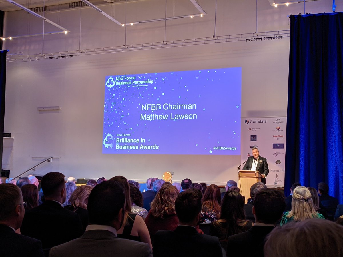 Good to be back @NFBP brilliance in business awards #NFBIZAWards New venue <a href="/brockcollege/">Brockenhurst College</a> and headline sponsor <a href="/Comdata_UK/">Comdata UK</a> this year