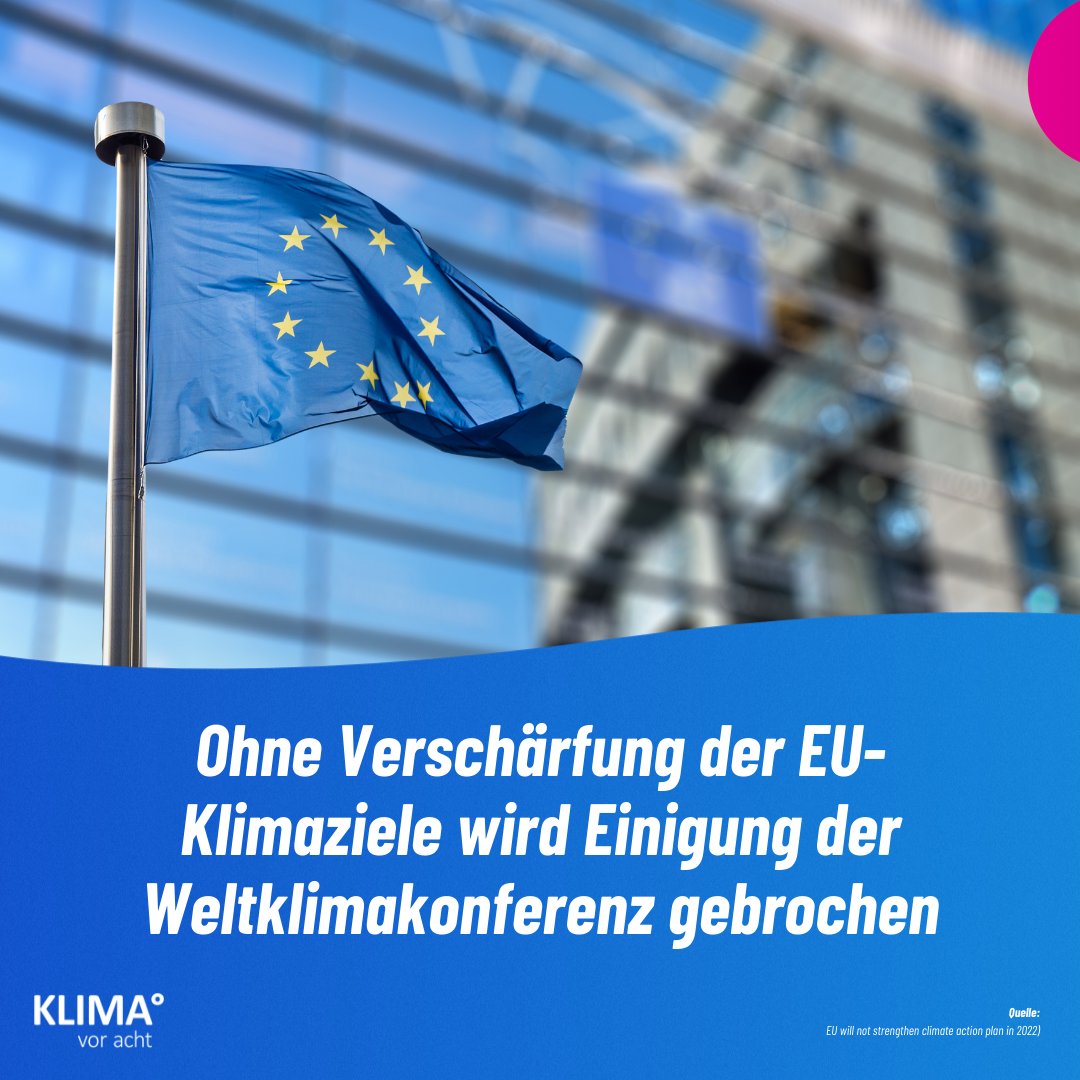 Alle Staaten müssen ihre 2030-Ziele überprüfen und anheben. Die EU behauptet fälschlicherweise, ihre Ambition sei bereits ausreichend für die Einhaltung des 1,5°C Ziels. Eine Korrektur wird als nicht notwendig erachtet, berichtet <a href="/POLITICOEurope/">POLITICOEurope</a>.

politico.eu/article/eu-wil…