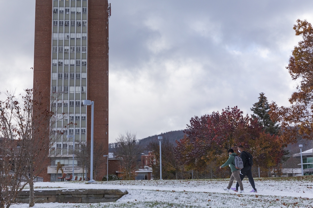 binghamtonu's tweet photo. Can you believe that classes end next week?! https://t.co/YaGxRfCp6C