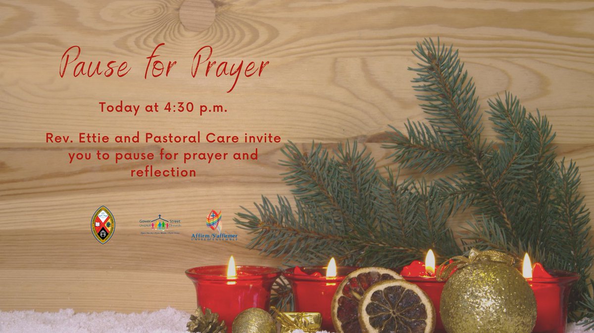 GowerStreetUC's tweet photo. Pastoral Care committee invites you to pause for prayer and reflection at about 4:30 p.m. today.
Prayer: https://t.co/J0JtIsLkfF
#WhatUpAtGower #PauseforPrayer #UCCan #ucceast #GowerisWaiting https://t.co/NKXFCXfL4z