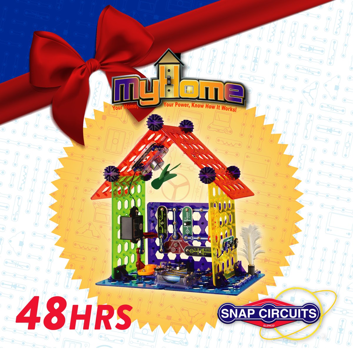 We're having a 48-hour flash sale on Snap Circuits MyHome! Don't miss out. #snapcircuits #myhomemypower ow.ly/F0HY50H2e1i