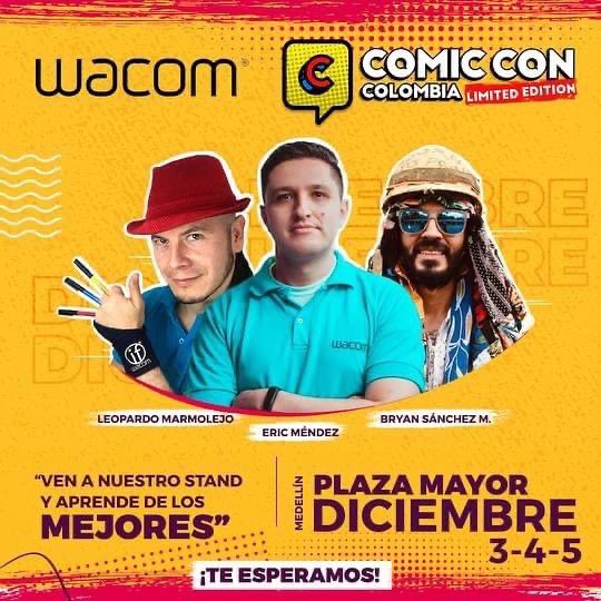 🥳 Acompáñanos este año en el @comicconcolombia del 3 al 5 de Dic con nuestros artistas invitados <a href="/arboldeleopardo/">Leopardo Marmolejo my art on ig: @arboldeleopardo</a>, @ericmendezartoficial, @bryan_sanchezm. 
Aprovecha en el evento precios especiales
#comiccon #comiccon2021 #comicconmedellin #comicconcolombia #comicconcolombia2021