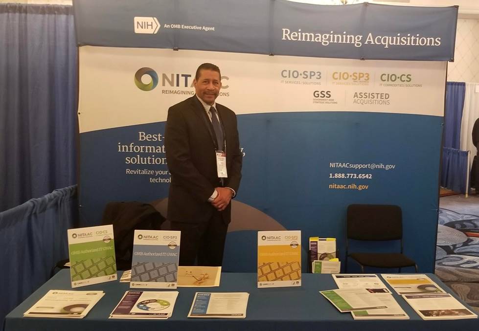 NIH_NITAAC's tweet photo. Live and in person! NITAAC staff are exhibiting at the Government Contract Management Symposium in Washington, DC today and 12/3. OMB has again designated our GWACs as Best in Class. Stop by Booth #3 to learn why. We're here to answer your questions. #FedIT #NCMAGCMS https://t.co/WSvegRdTWd