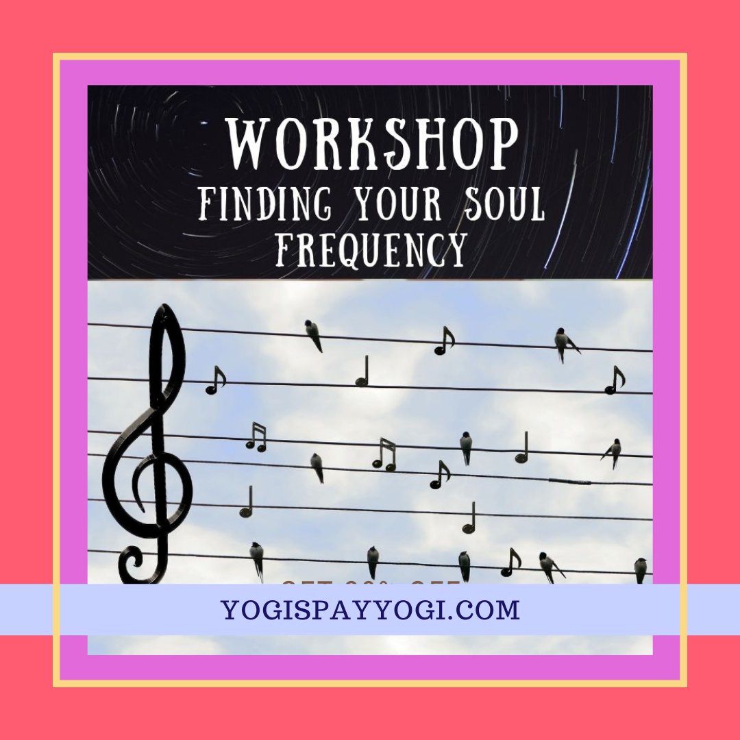 Workshop in a “Box”- Finding Your Soul Frequency Using sound to center – balance – heal Get it here: yogispayyogi.com/product/worksh… #yogispayyogi #yogabizcraft #ypy #yoga #yogaworkshop #yoga #soulfrequency #soundtheraphy #yogasound #heal #peace #meditate