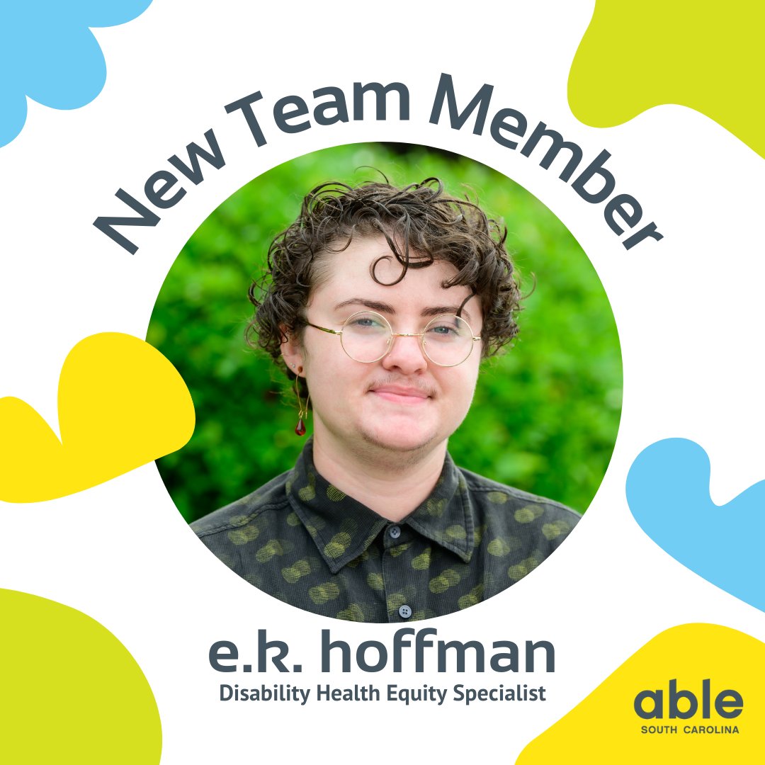 Able_SC's tweet photo. Please give a warm welcome to our new Disability Health Equity Specialists! ✨ Introducing Reba Landry and e.k. hoffman! #AbleSC #NewHires 👋 https://t.co/zVDt1mBamd
