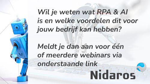 nidaros.nl/nidaros-events/
#Nidaros #RPA #Webinar