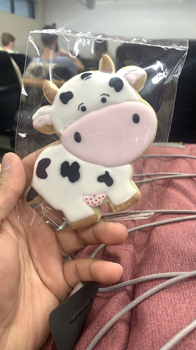 This was a gift made by my epidemiology professor. This is not simply a cookie. It carries a great mystery on how vaccine was developed. guess? see the cow with cowpox, thats where the concept of vaccination “vacca: cow” started. Thank you Dr. Brian and Dr. Emily #MPH #vaccine