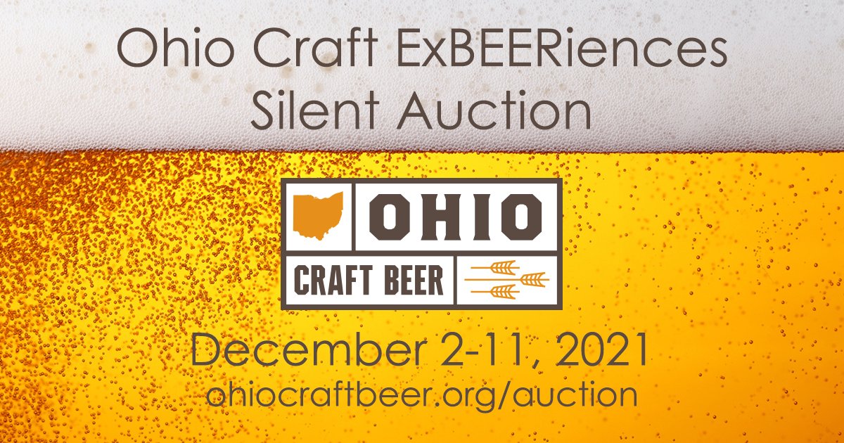 OhioCraftBeer's tweet photo. It's back! The second annual Ohio Craft ExBEERiences silent auction kicks off today (Dec. 2) at noon. Three dozen experiences and items are up for bidding, graciously donated by Ohio craft breweries and businesses that supply the brewing industry:
https://t.co/OGouuxC6LG https://t.co/rhAtEV1qlz