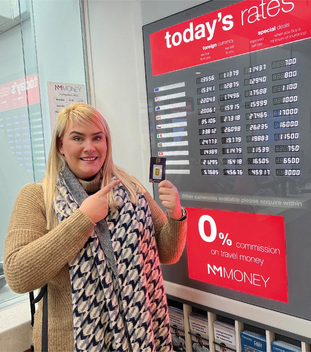 Congratulations once again to Ruth Aneer! The winner of the recent NM Money Gold, 'win a 10g gold bar competition' who collected her prize in branch today