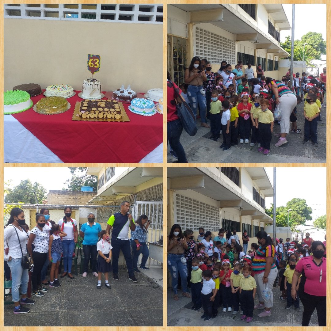 CbitEloy's tweet photo. #02dedic El día de hoy se reúne todo el personal administrativo, docentes y obreros en compañía de nuestros niños, niñas y representantes  para celebrar los 63 aniversario de la U.E.E Andrés Eloy Blanco @Richard280880 @leoalvacabrera @pedrogordon2121 https://t.co/0eJTf8PMl6