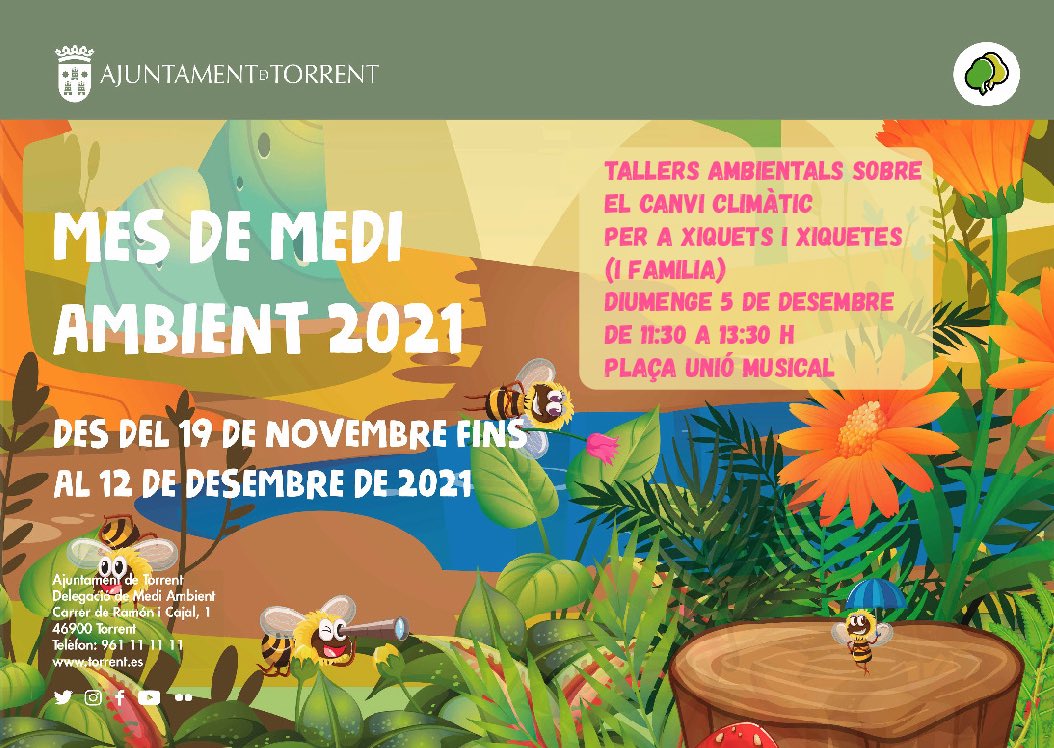 Este fin de semana talleres familiares sobre el #CambioClimatico en <a href="/Aj_Torrent/">Ajuntament de Torrent</a> “somos parte de la solución” #EducaciónAmbiental