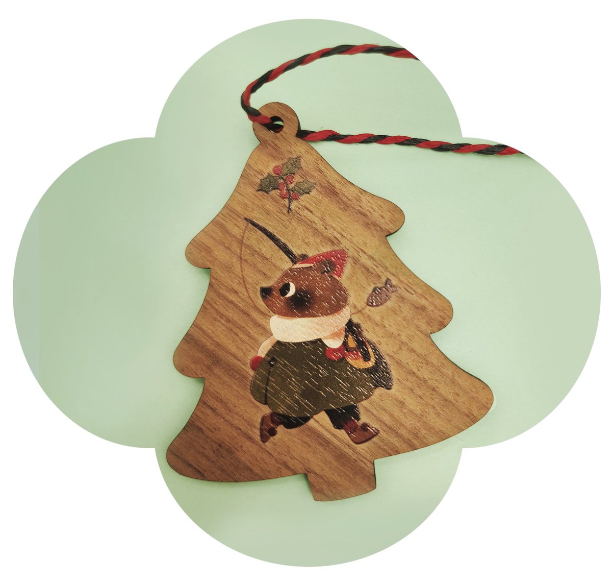 _kurippu's tweet photo. Tree Ornaments now available in my online store! 🌲💚 
*Rembember that I'm closing my shop around mid December!* Link below 🔽 https://t.co/adHcpC5saW