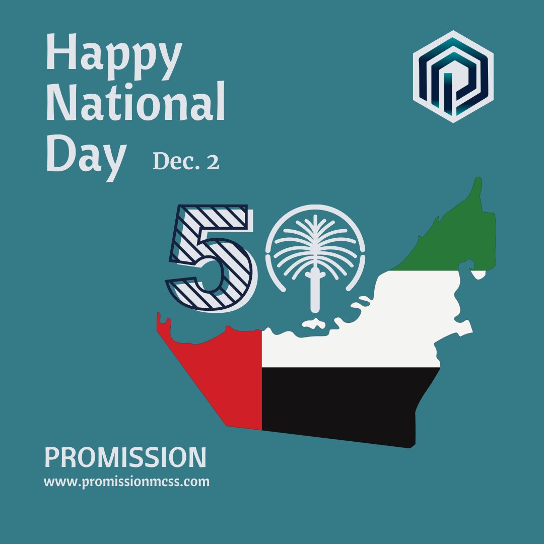 ProMissionFZLLC's tweet photo. Happy 50th National Day to UAE and the people of UAE
#promission #UAE50 #UAENationalDay #UAENationalDay50 #UAENationalDay2021 #AbuDhabi #Dubai #العيد_الوطني_الاماراتي #UAE https://t.co/t9aIOEXfV6