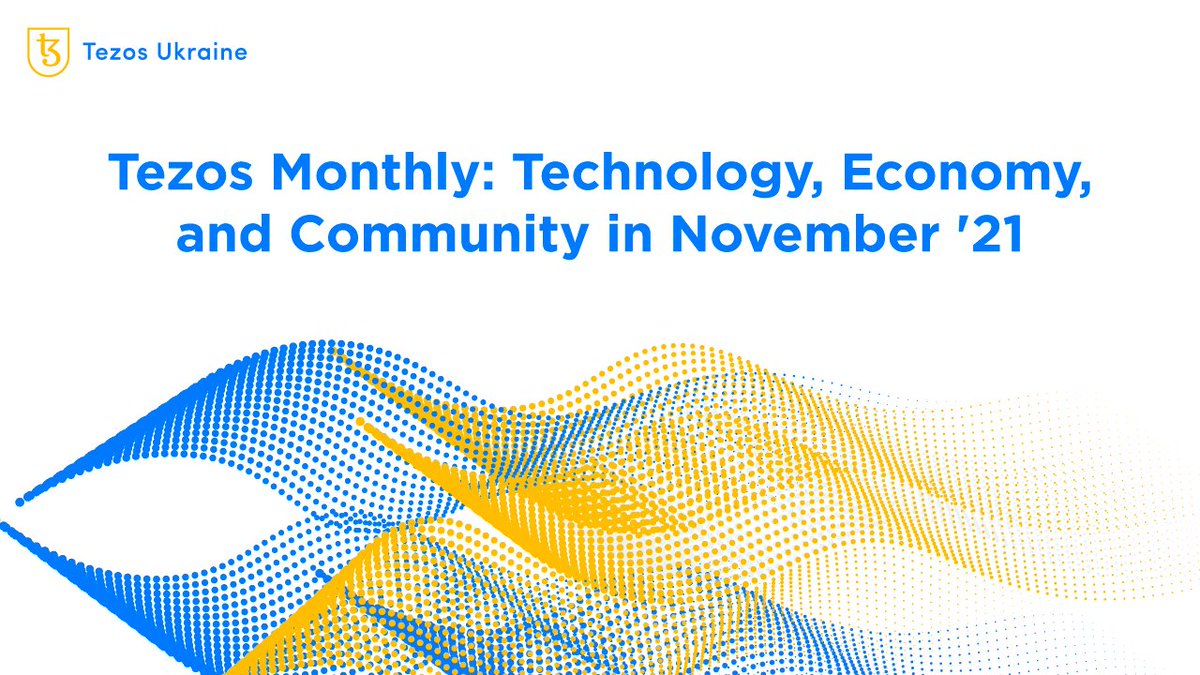TezosUkraine's tweet photo. This month we are ready to surprise you with #Hangzhou being adopted in a few days, nodes and API updated, #XTZ in top-10 most popular coins, 5k #NFTs from @mikeshinoda, and other #TEZOS news in the monthly digest of the Tezos world: https://t.co/PbKDZtdmri https://t.co/w2GxCnLvwE