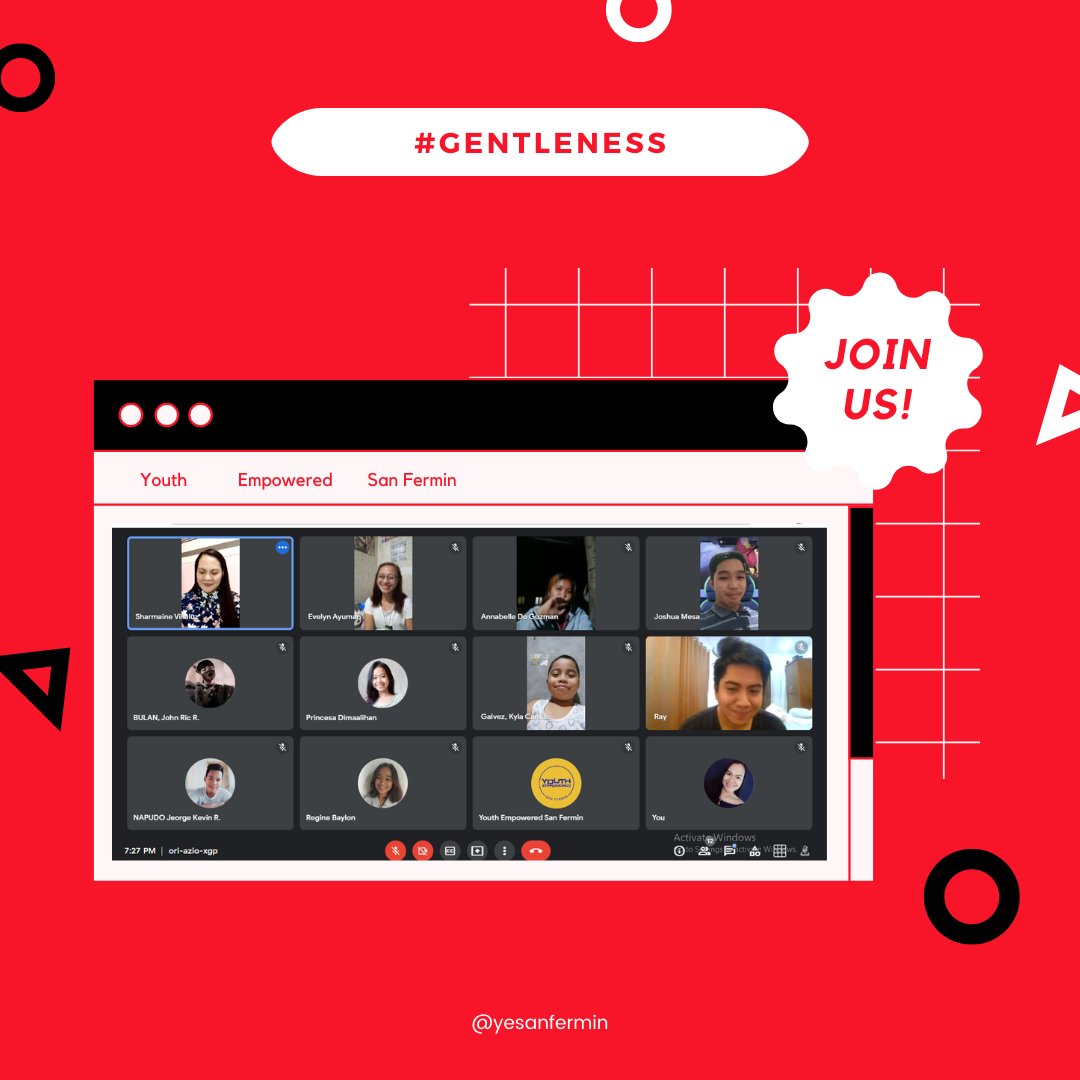 yesanfermin's tweet photo. Gentleness has an attitude of humility.

Join us every WEDNESDAY at 6:30 PM via Google Meet. Stay safe and God bless Youth Empowered! ❤

#yesanfermin

-

Here is the code of our google meet: ORI-AZIO-XGP

Or kindly click the link below: https://t.co/ek0Z44cZxu https://t.co/d8OEC9OcAZ