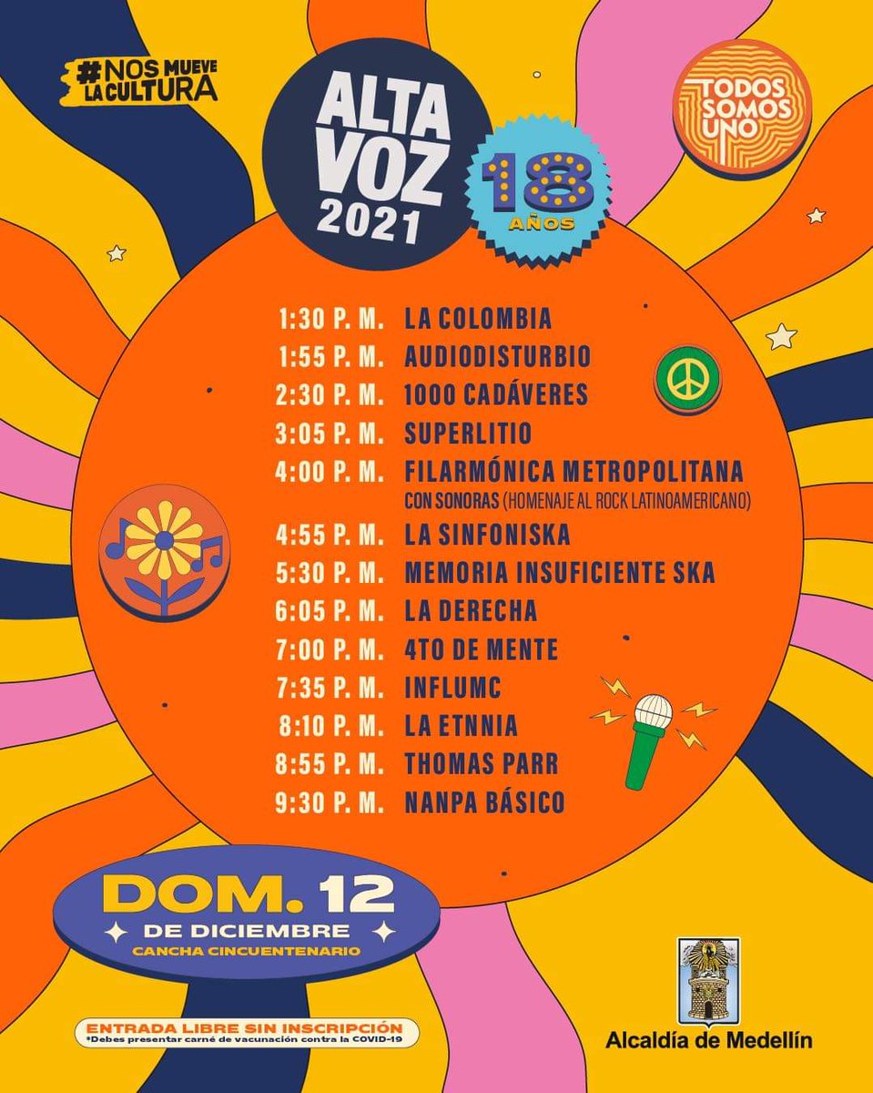 Ya se armó el pogo, el baile, la fiesta en el @Altavozfest.
Prográmense con @La_Pestilencia @laderechabanda @PesteMutantex @LaEtnia_527 @Superlitio @Los_Fumadores @NanpaBasico @AfazNatural @LosSuZioX @GhettoKumbe #RositaylosNefastos #Masacre #Tarmac #LosGemelosSiniestros y más.