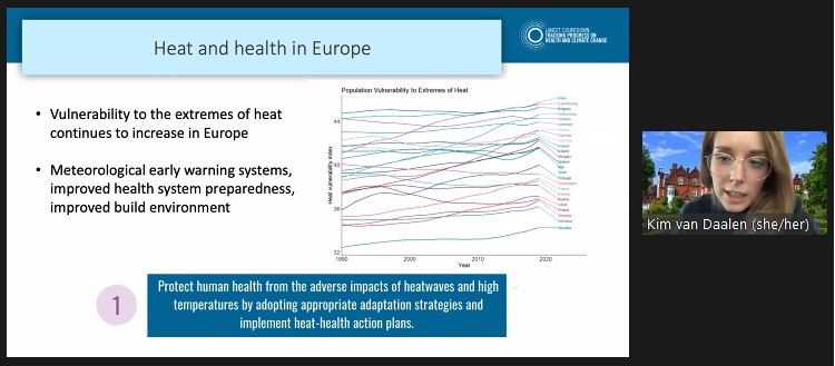 CPME_EUROPA's tweet image. Here we are... the launch of the 2021 @LancetCountdown Report &amp;amp; the Policy Brief for Europe on #health &amp;amp; #climatechange! 🇪🇺

@DaalenKim and the first recommendation of the Policy Brief for Europe.

#LancetClimate21