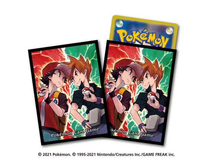 【ご報告】
2021年12月3日に発売のポケモンカードの周辺グッズ
「レッド&amp;グリーン」デッキケースとデッキシールドのイラストを担当させていただきました。
オンラインストアや全国のポケモンセンターで発売されます。ぜひゲットしてください〜! 