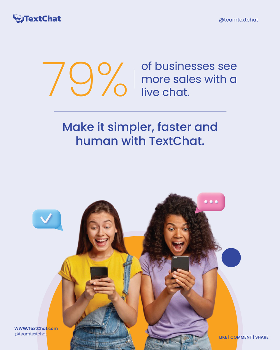 TeamTextChat's tweet photo. Don’t keep your customers waiting and anxious. Instead offer instant support with TextChat! 😍

Get TextChat today to make your live chat faster, more engaging and fun!

Link in bio!

#salestool #ecommerce #shopify #ecommercemarketing https://t.co/CT5kAdGUtW