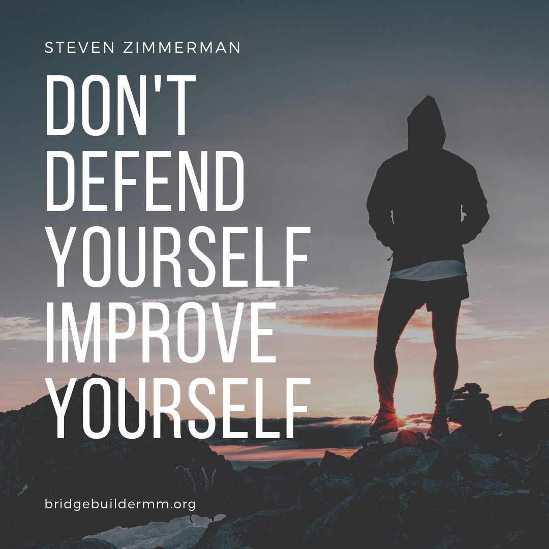 BridgeBuilderMM's tweet photo. Check out this blog post.
Don't Defend Yourself! Improve Yourself.

https://t.co/1UCEgaabCt https://t.co/xiHMpjd5JC