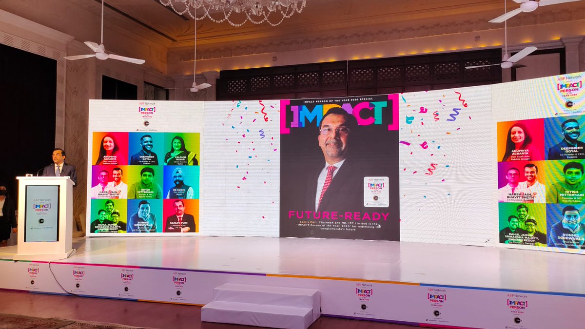 e4mevents's tweet photo. Mr. Sanjiv Puri ,Chairman & MD, @ITCCorpCom ,addressing on his winning as Impact Person Of the Year Many Congratulations!!
#IPOY2020 @anuragbatrayo @nawalahuja @priyankae4m1 https://t.co/JNLqtR0twK