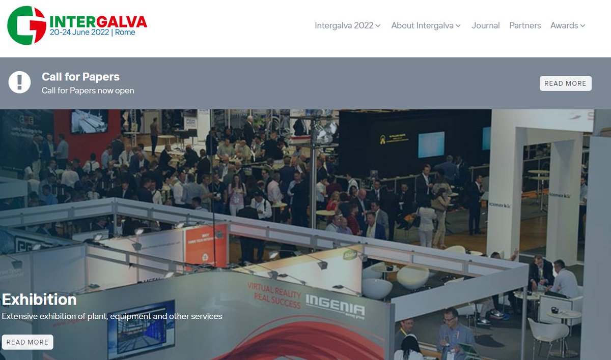 Intergalva's tweet image. The #intergalva2022 website is now live! Visit intergalva.com to find out more about Intergalva 2022 and sign up to receive email updates!  #galvanizing #zinc #steelconstruction #corrosionprotection