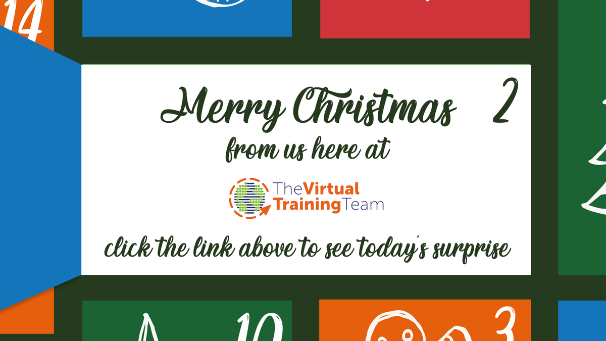 CatNicholsonVTT's tweet photo. What's behind door number 2 of The Virtual Training Team Advent Calendar?
Click on the link to see what we've got for you today❄☃⭐🎄
https://t.co/ldXFLq1kr4
#VTTadvent #christmasspirit https://t.co/JomSPsgnYf