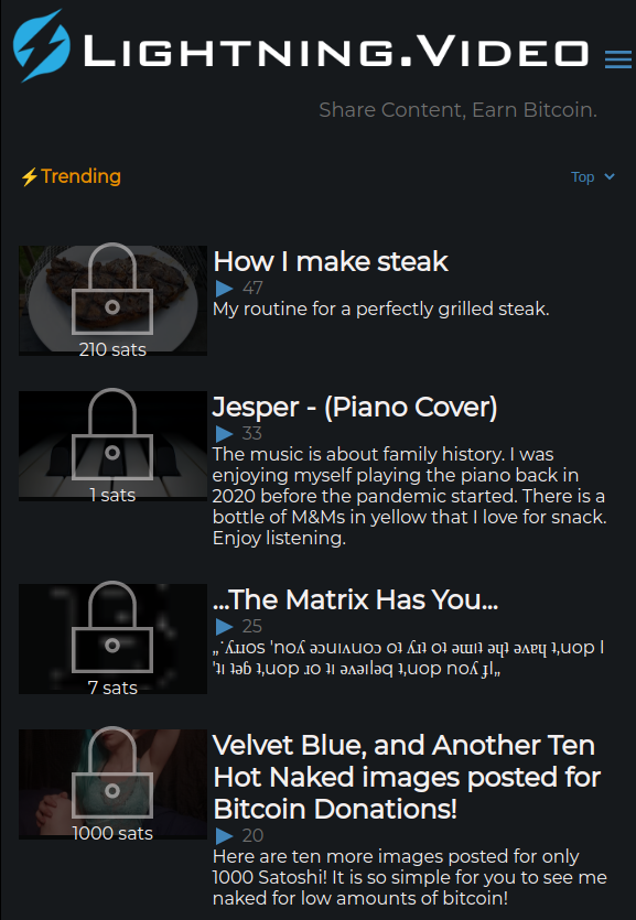 ShockBTC's tweet photo. Habbening...

🔍 Discover trending and new content posted to https://t.co/Y8JqwMnNOj! 

🚀 Creators can also now "Super Sweep" earnings for all their existing content in 1-shot to reduce network fees.

⚡️ Unfairly cheap 615 sats for upload access to our Fast, Global CDN. https://t.co/hvlWoSRnl1