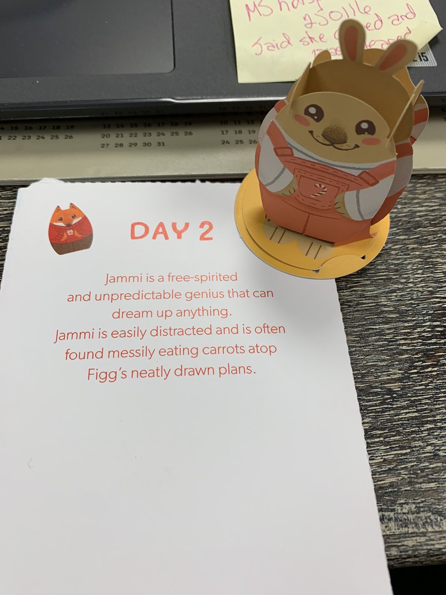 TMHSLibrary1's tweet photo. Day 2 Advent Calendar story. Meet Jammi. #AdventCalendar #lovepopcards #storytime https://t.co/s2SA5iNUuE