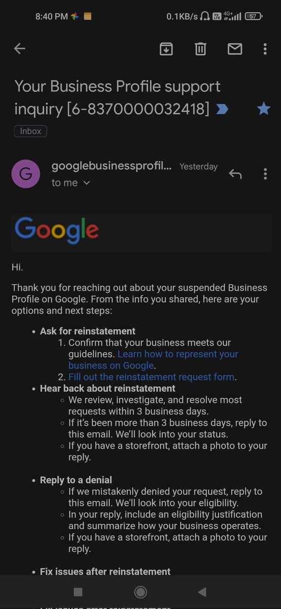AndhraRam1's tweet photo. @shaan_abh @Google @GoogleMyBiz My Business Is Suspended Help Me To Reinstate It. I Had Attached All The Details Of My Business Listing Including GST And Main Documents And Photo's And Invoices Of My Bills And All Other Details About My Business. My Case Id : Business Profile support inquiry [6-8370000032418] https://t.co/wjZFEUg2Or