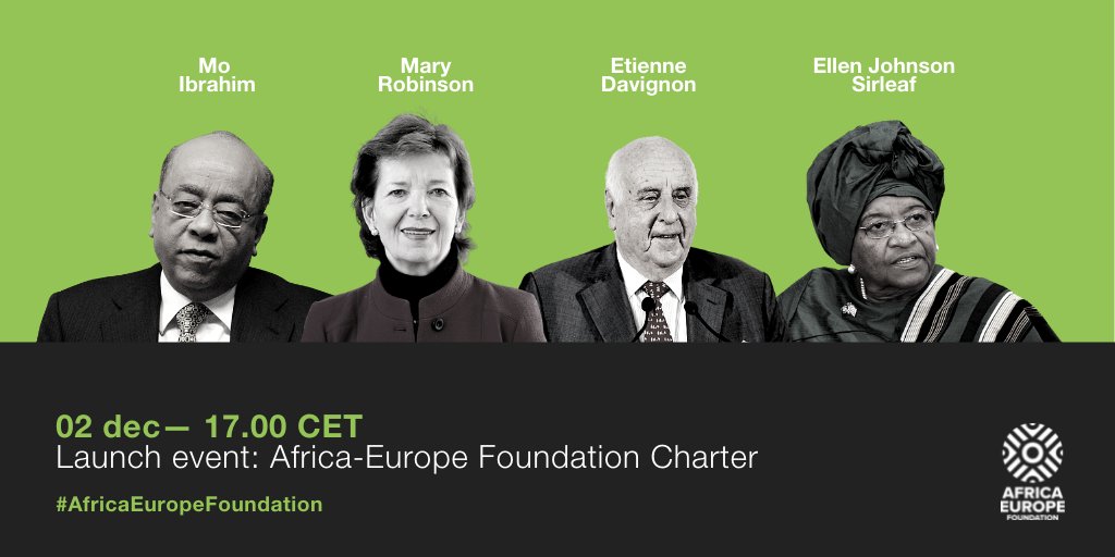 ⌛️ SOON ⌛️| At 17:00 CET, we’ll be kicking off our #AfricaEuropeFoundation 1-year anniversary event with the launch of a new #Charter for a prosperous and sustainable #crosscontinental partnership. Tune into our high-level event below! 
↪️ frnds.eu/AEFCharter