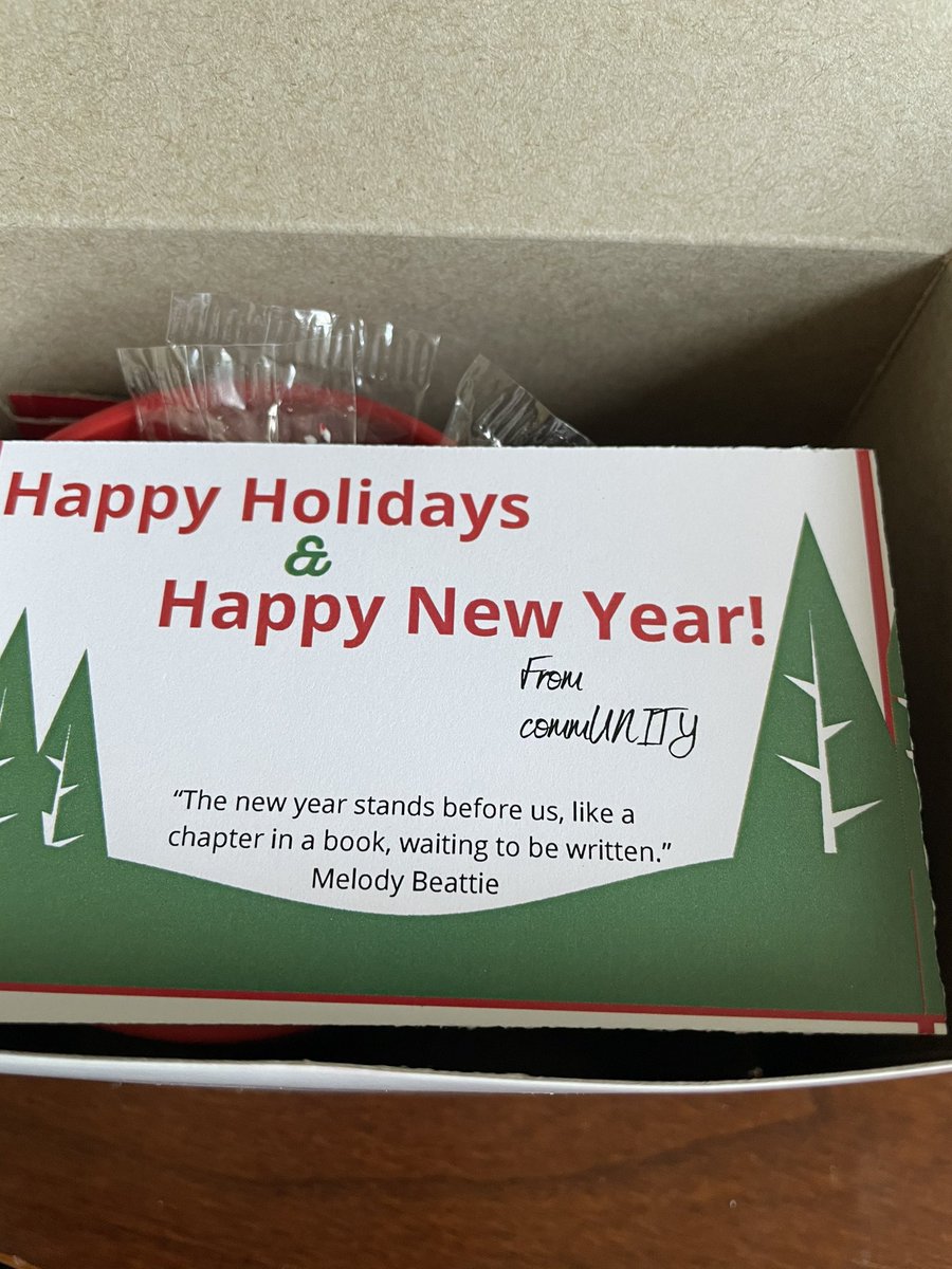 HiOotam's tweet photo. Thank you for the thoughtful gift and treats😋! We’ve got some awfully thoughtful folks around here 🥰#bestcommdept @uofcincy @CommUC #commUnity https://t.co/3ilggktXpW
