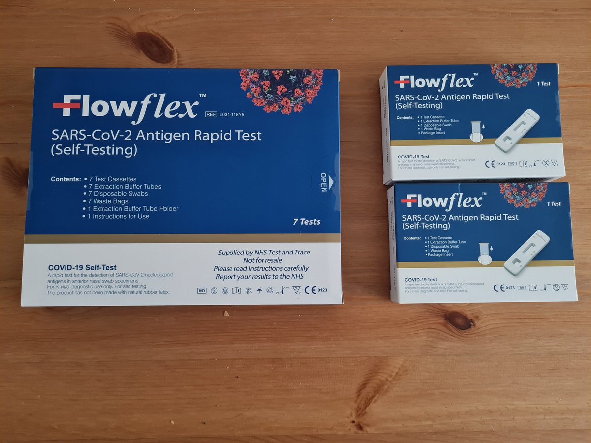 samstreetwrites's tweet image. On the left are seven free rapid tests from the local pharmacy.

On the right are two Fit To Fly rapid tests from Randox, costing £24 each.

You can see why some people might think this is a racket.