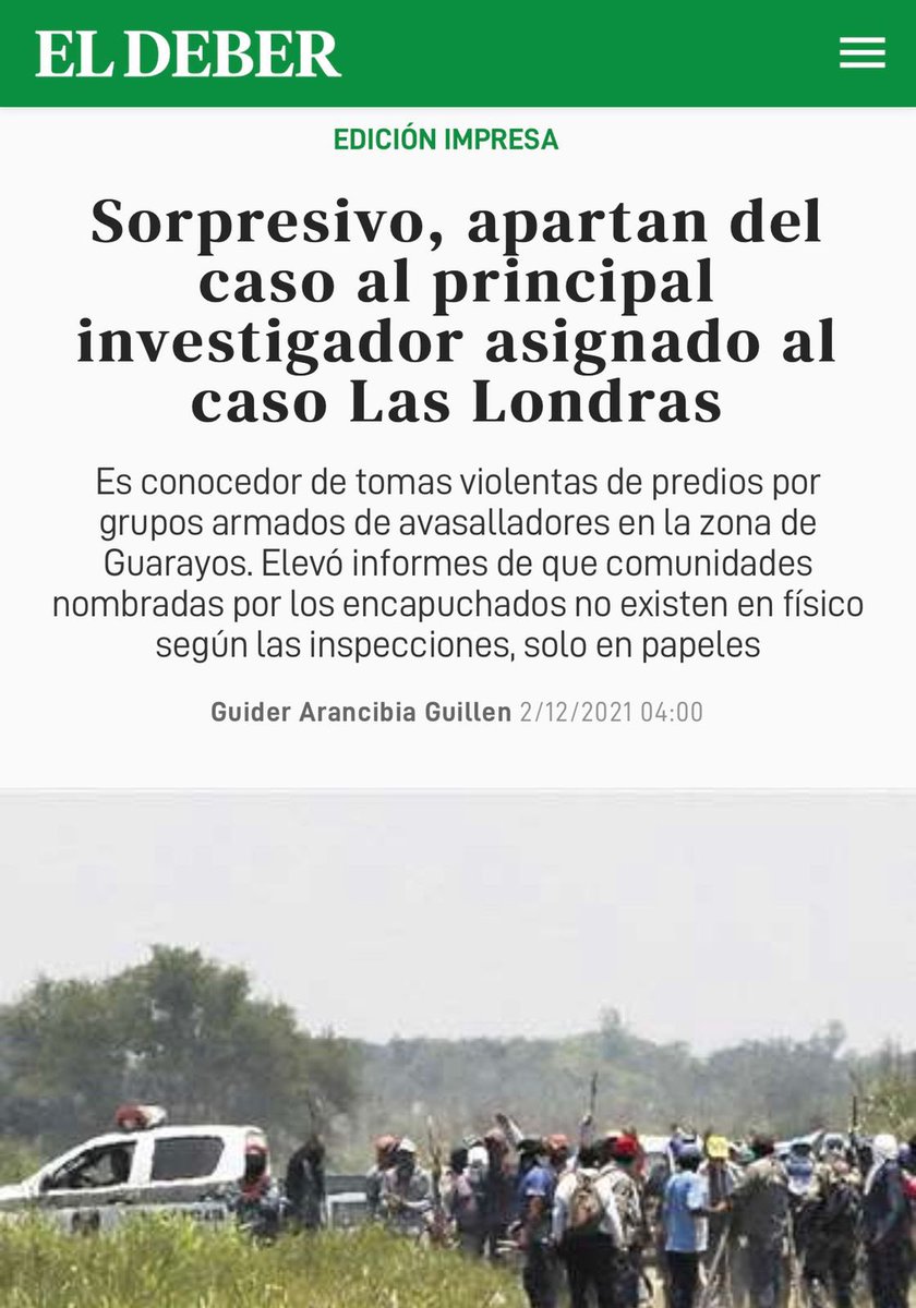 MReneAlvarezScz's tweet photo. Por qué? Min @EDelCastilloDC #Separan al #Investigador que viene dos años siguiendo a los avasalladores, que determinó el modus operandi de estos delincuentes, y evidenció que las comunidades sólo aparecen en papel no existen en el lugar
Fue removido y obligado a tomar vacaciones https://t.co/QqkbNHwXq8