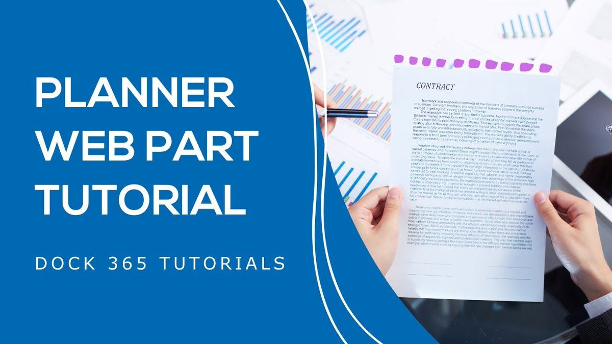 mydock365's tweet photo. Do you know that you can work on your plans from SharePoint Online? Yes, the Planner web part will enable you to do that! Here is a tutorial: https://t.co/1Kv7VUizpV

#PlannerTutorial #Plannerwebpart #SharePointTutorial #Dock365 https://t.co/FUQowpEvVr